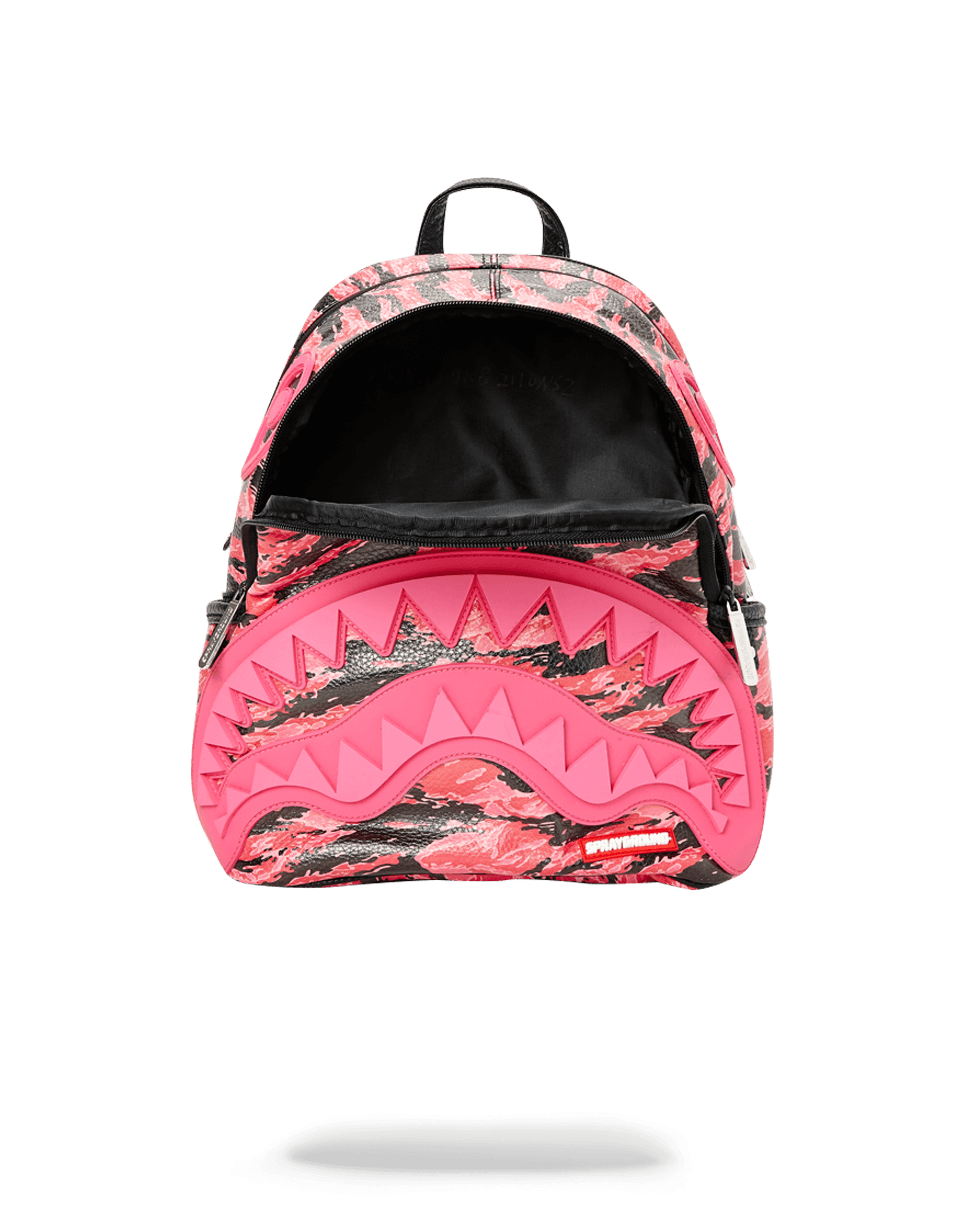 SPRAYGROUND® WOMENS BACKPACK PINK TIGER CAMO SHARKMOUTH SAVAGE BACKPACK