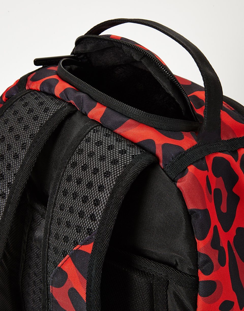 SPRAYGROUND® BACKPACK RED LEOPARD DOUBLE CARGO