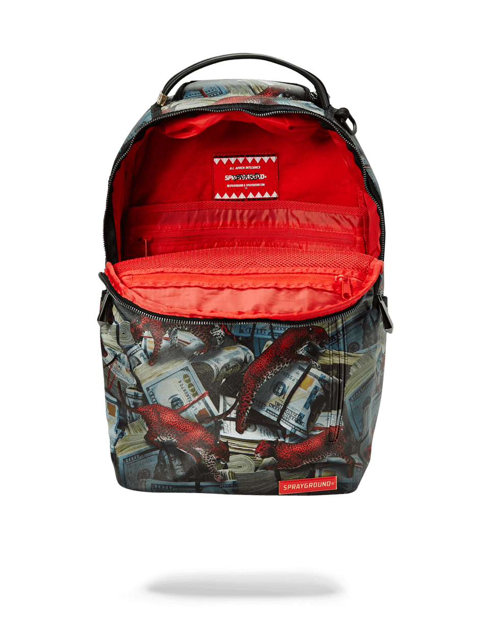 SPRAYGROUND® BACKPACK RED LEOPARD MONEY