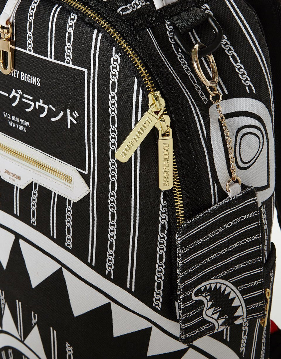 SPRAYGROUND® BACKPACK REVERSE SHARKS IN PARIS (BLACK)
