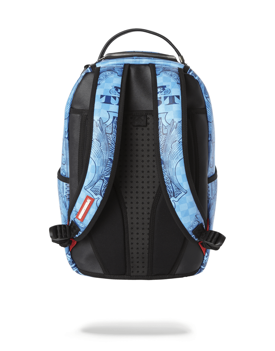 SPRAYGROUND® BACKPACK IN GOD WE TRUST BLUE BACKPACK (ONE OF ONE)