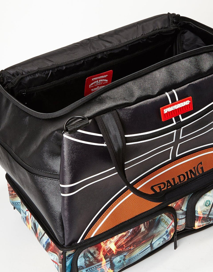 SPRAYGROUND® DUFFLE SPALDING X SPRAYGROUND FIRE MONEY SNEAKER DUFFEL