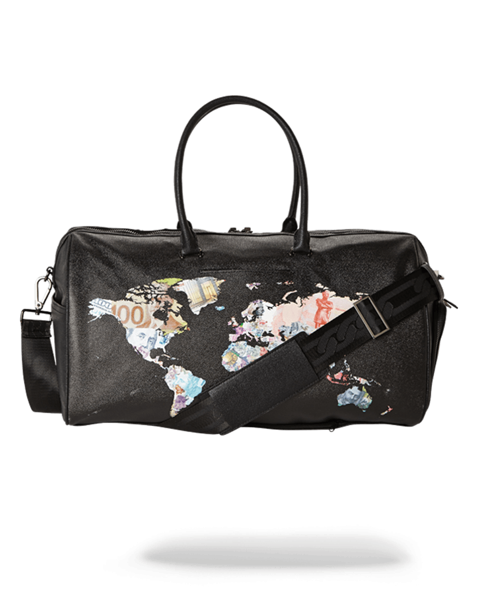 Sprayground money online duffle bag
