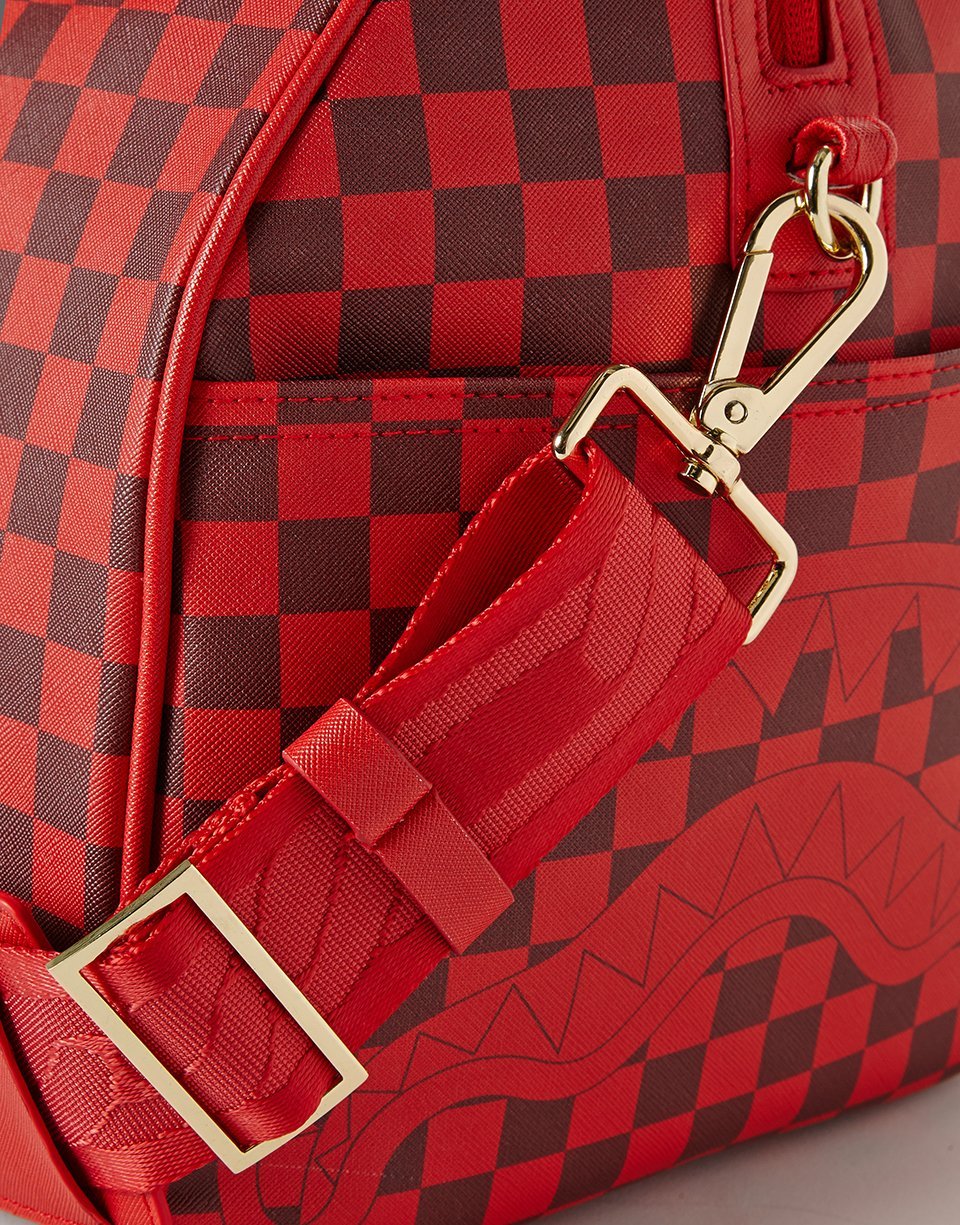 SPRAYGROUND® DUFFLE SHARKS IN PARIS DUFFLE (RED CHECKERED EDITION)