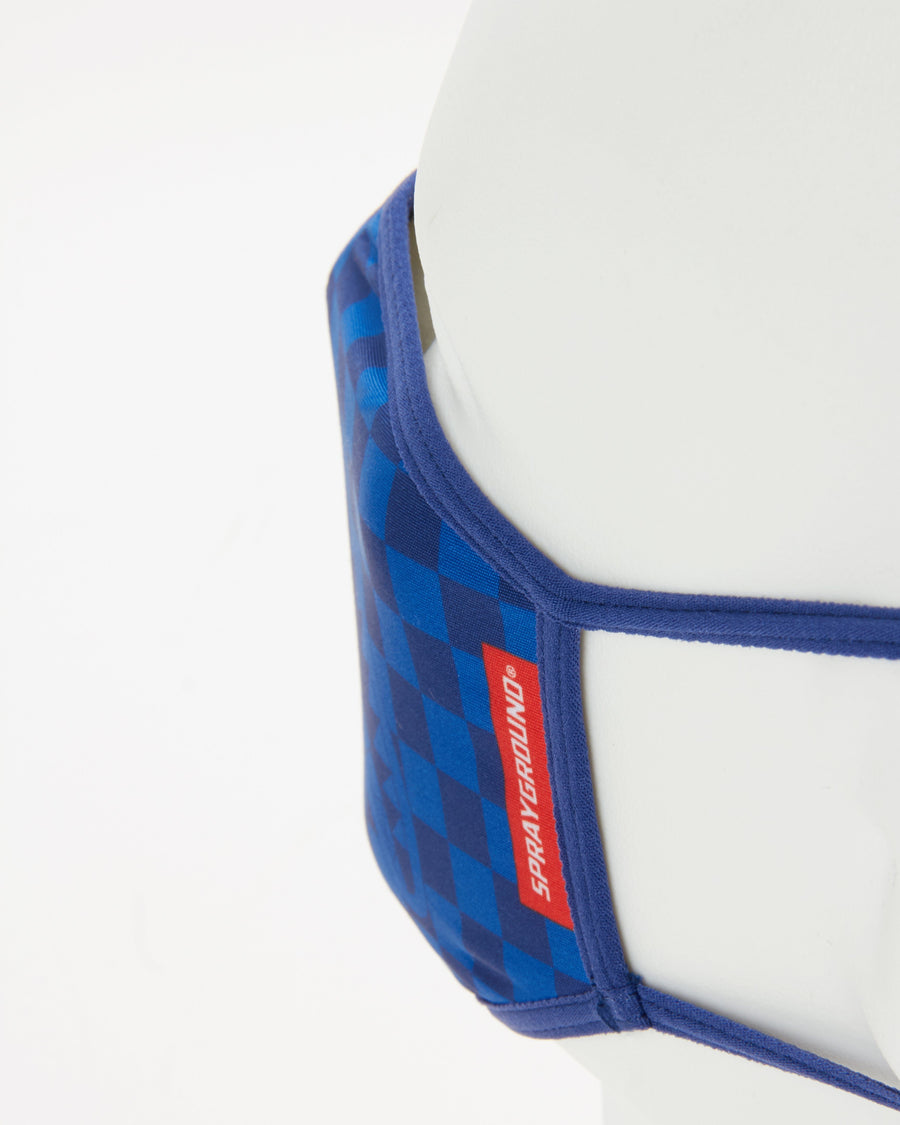 SPRAYGROUND® FASHION MASK SHARKS IN PARIS (BLUE) FORM-FITTING MASK