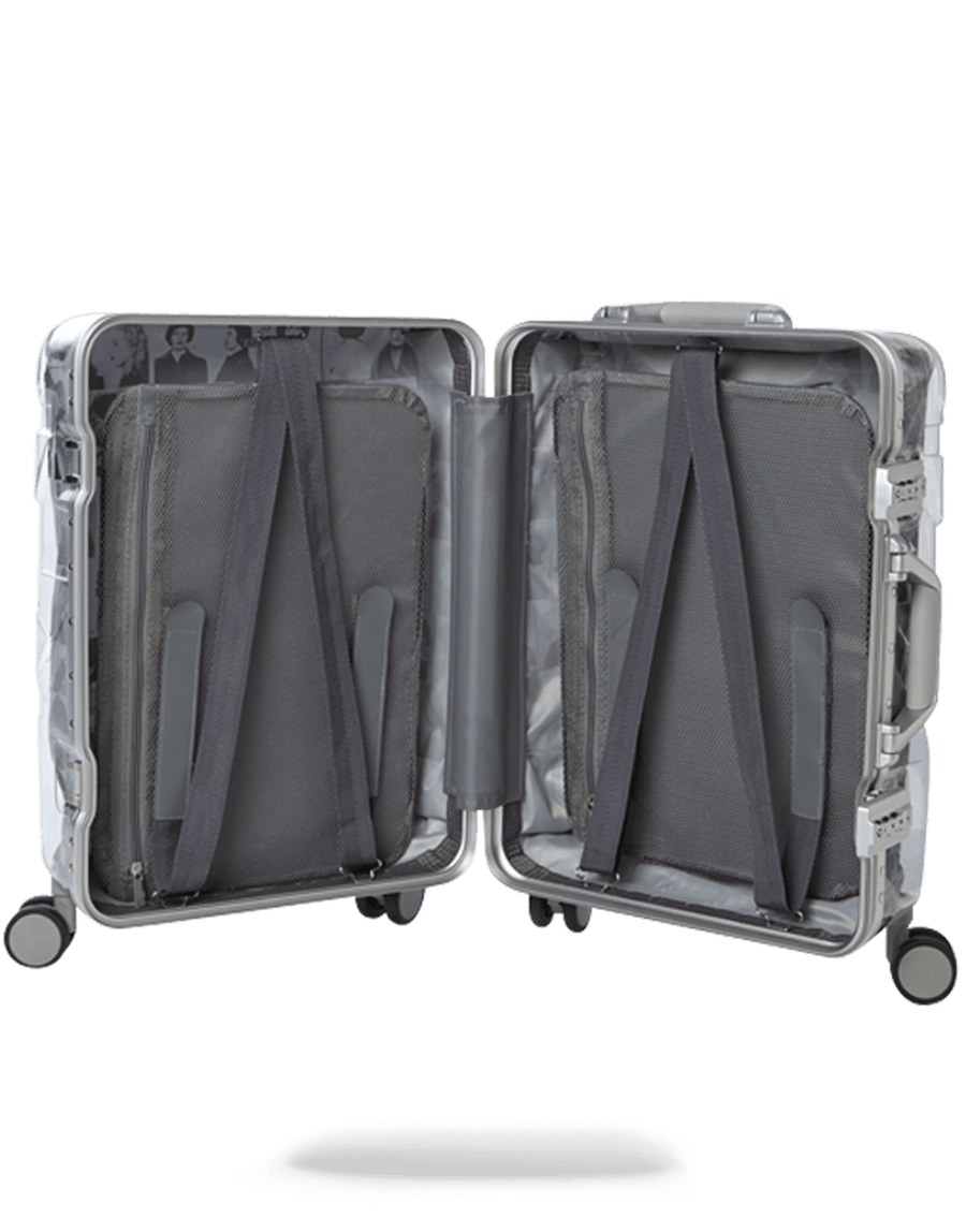 SPRAYGROUND® LUGGAGE LAQUAN SMITH EMBOSSED CLEAR 3M CARRY-ON