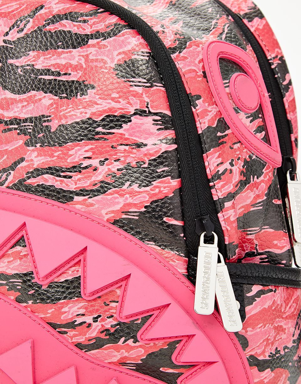 Sprayground Camo Pink SharkMouth Backpack Books Bag Laptop Back To School  B3516