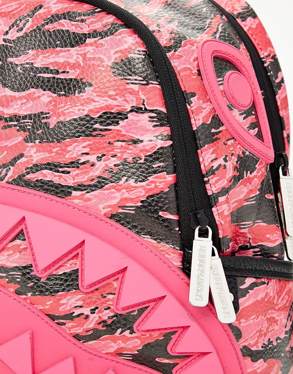 SPRAYGROUND® WOMENS BACKPACK PINK TIGER CAMO SHARKMOUTH SAVAGE BACKPACK