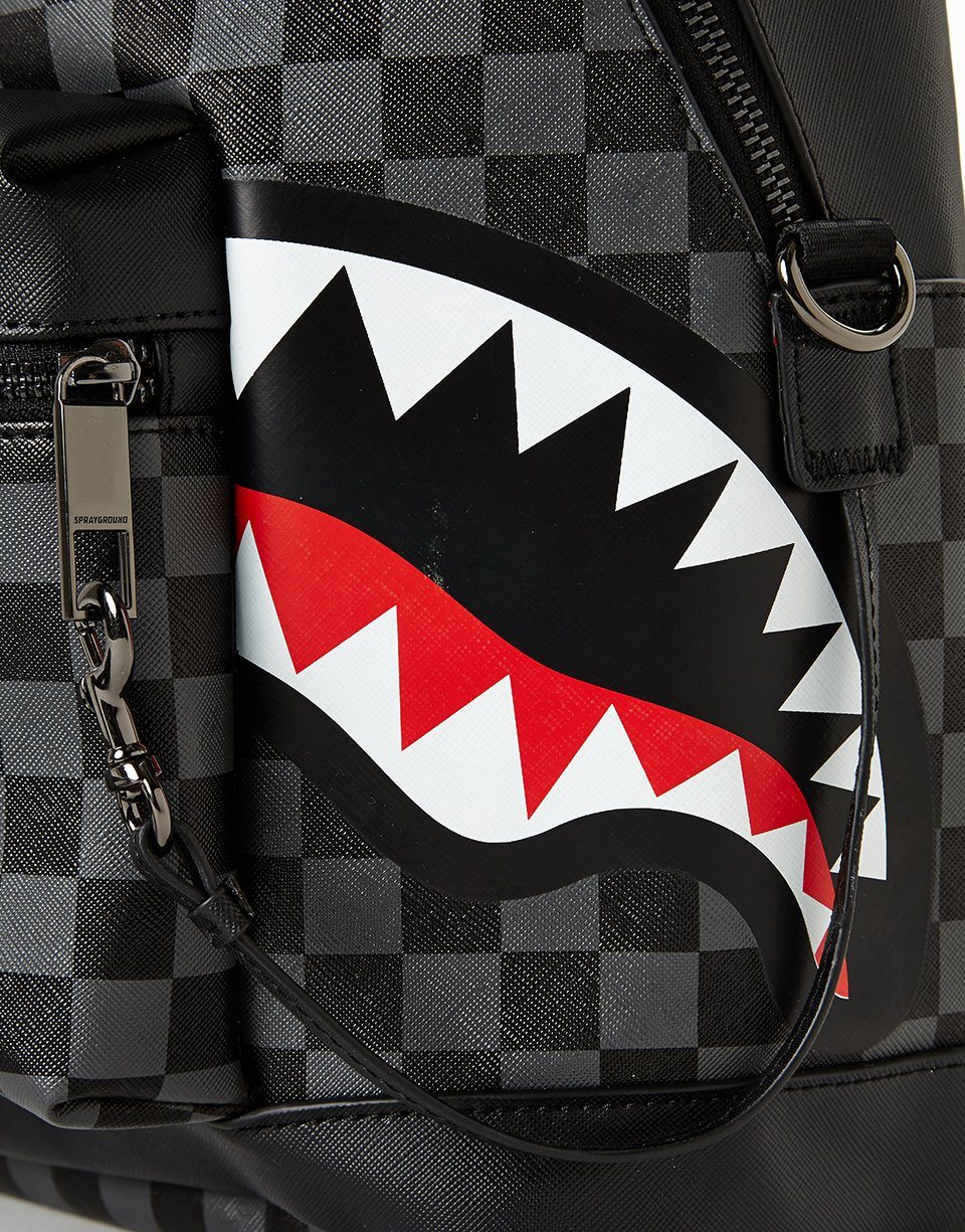 Sprayground XXXTentacion Shark In Paris Checkered Backpack Books Bag School  Rare