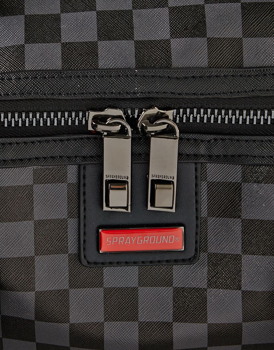 SPRAYGROUND® DUFFLE SHARKS IN PARIS (BLACK CHECKERED EDITION) DUFFLE