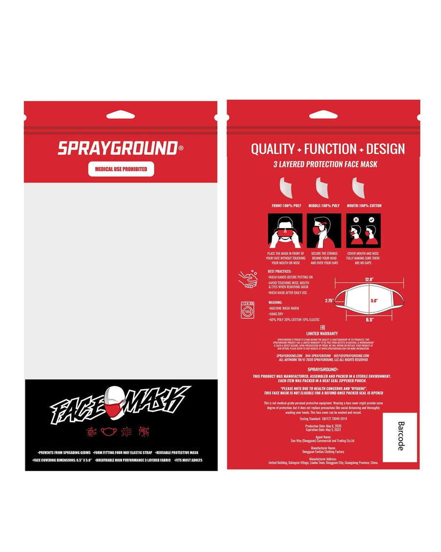 SPRAYGROUND® FASHION MASK SHARKS IN PARIS (BLUE) FORM-FITTING MASK