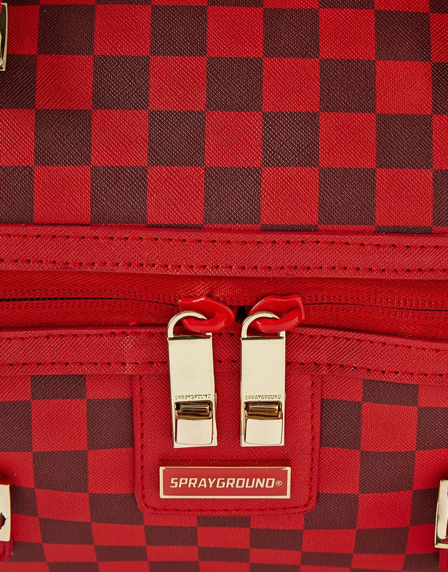 SPRAYGROUND® DUFFLE SHARKS IN PARIS DUFFLE (RED CHECKERED EDITION)