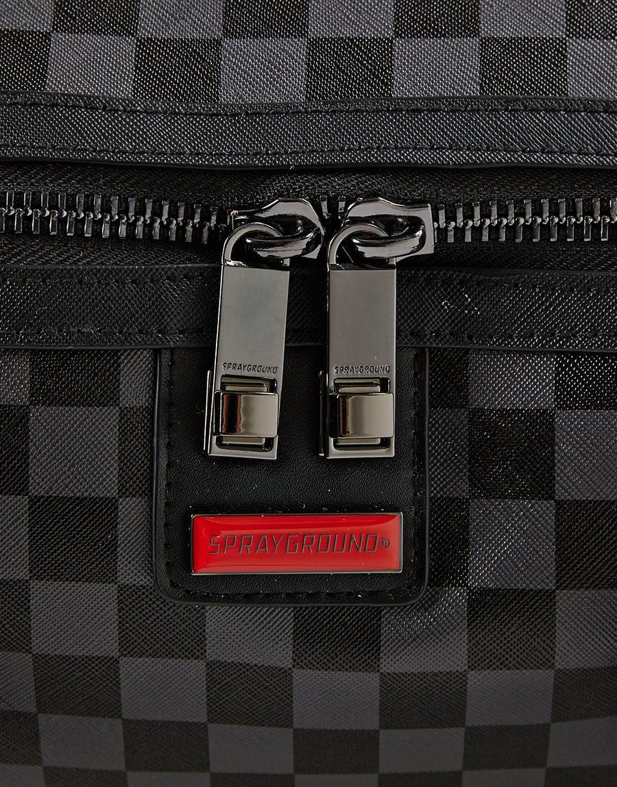 SPRAYGROUND® DUFFLE GREY CHECKERED SHARKS IN PARIS MINI DUFFLE