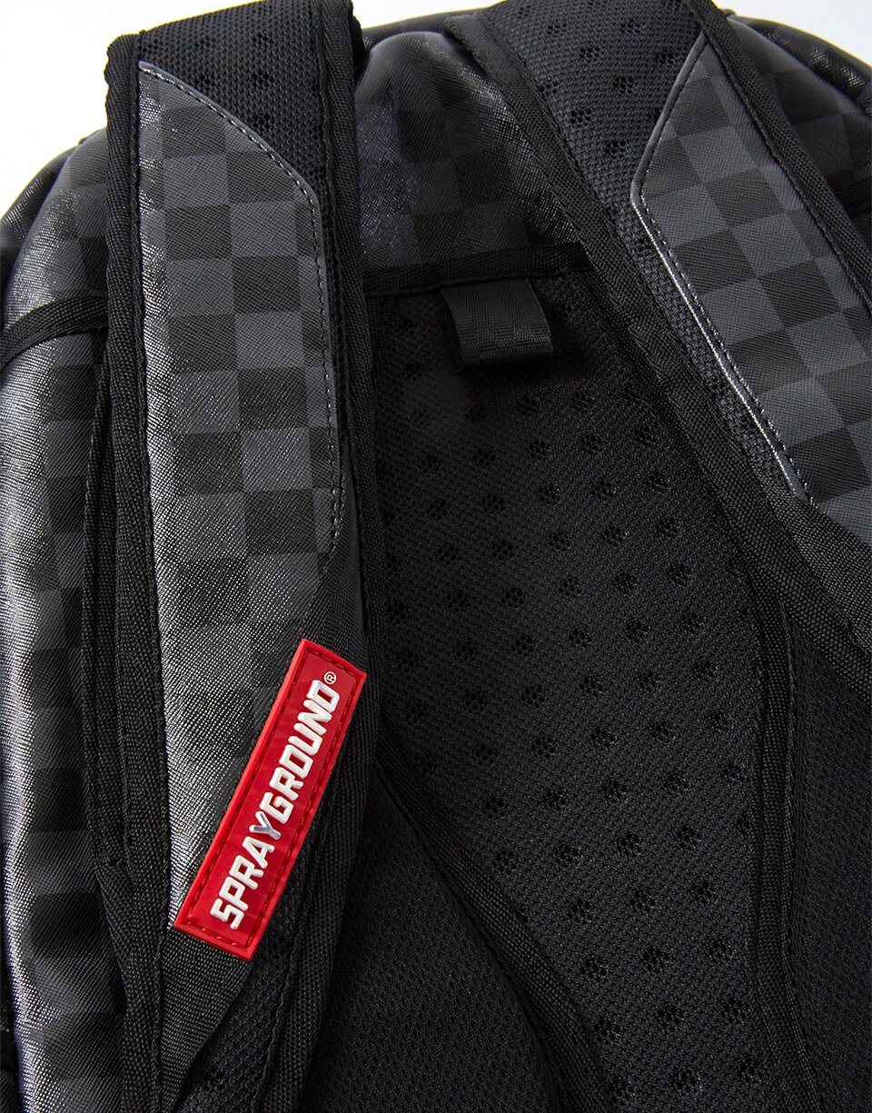 Sprayground Slime Shark Checkered Backpack - Black