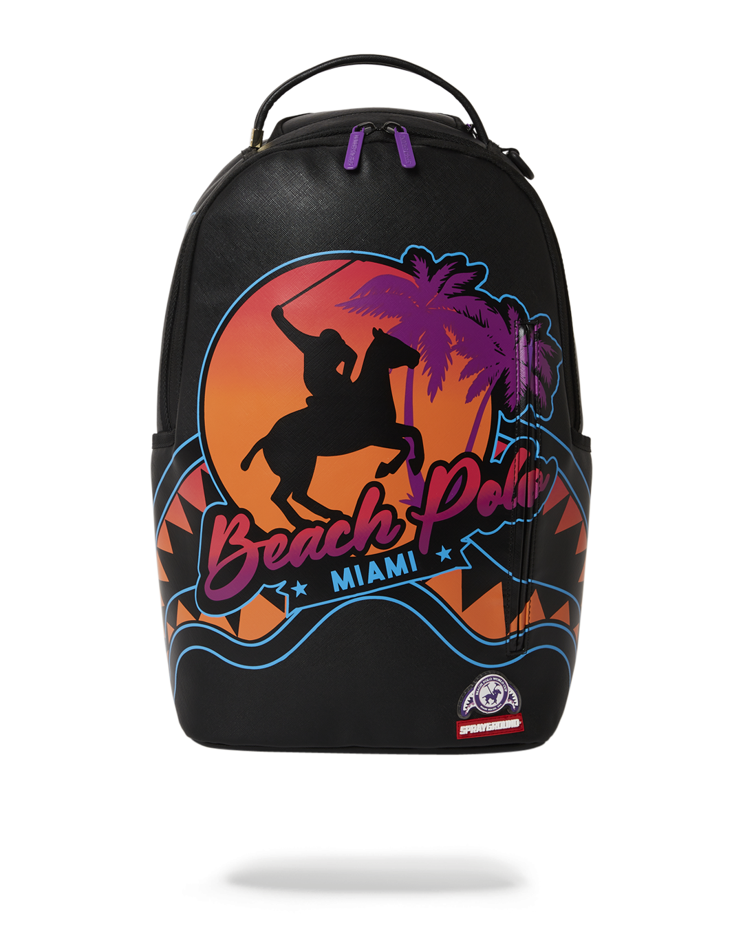 SPRAYGROUND® BACKPACK MIAMI BEACH POLO COLLAB BACKPACK (DLXV-BLACK)