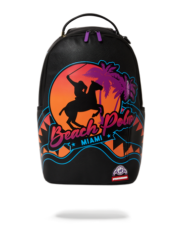 SPRAYGROUND® BACKPACK MIAMI BEACH POLO COLLAB BACKPACK (DLXV-BLACK)