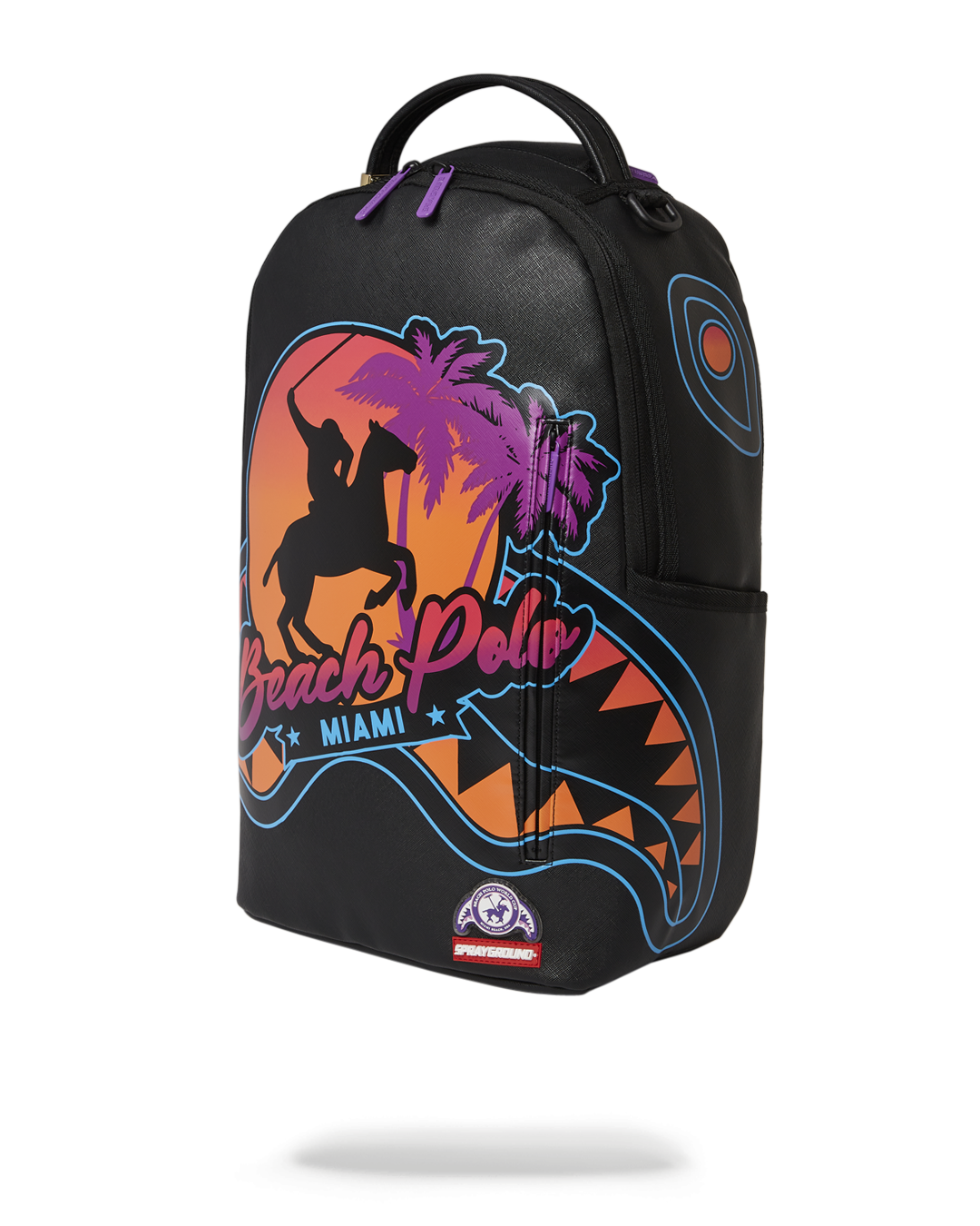 SPRAYGROUND® BACKPACK MIAMI BEACH POLO COLLAB BACKPACK (DLXV-BLACK)