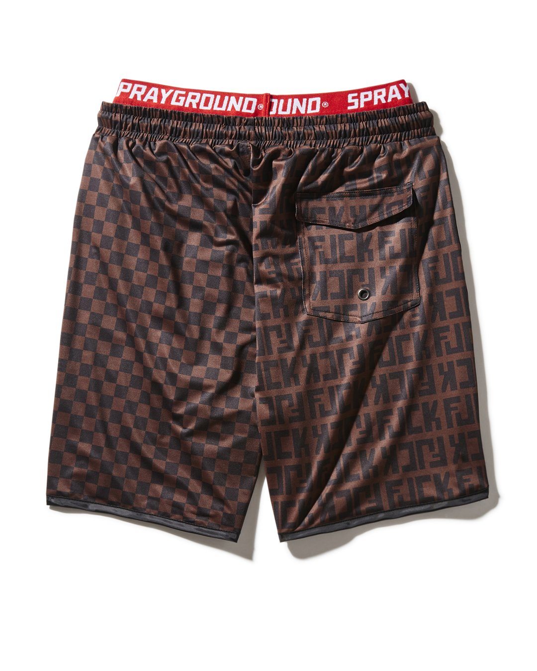 SPRAYGROUND® SWIM OFFENDED SPLIT THE CHECK CORTO SWIM TRUNKS