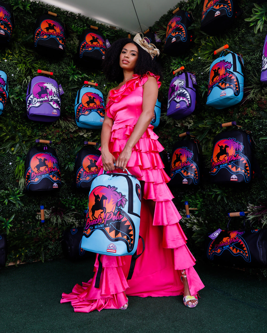 SPRAYGROUND® BACKPACK MIAMI BEACH POLO COLLAB BACKPACK (DLXV-SKY)