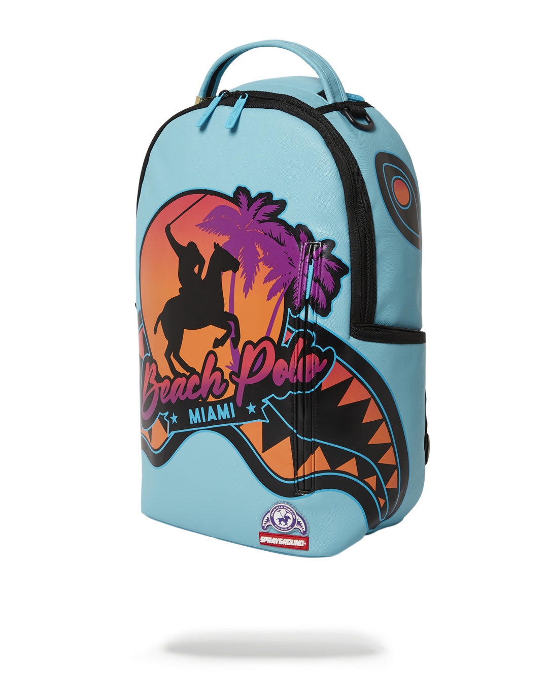 SPRAYGROUND® BACKPACK MIAMI BEACH POLO COLLAB BACKPACK (DLXV-SKY)
