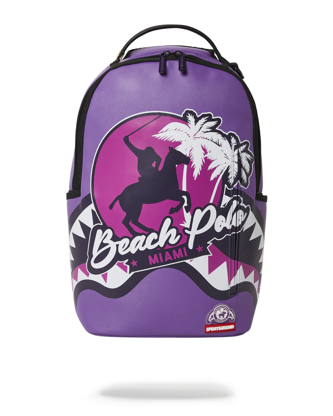 SPRAYGROUND® BACKPACK MIAMI BEACH POLO COLLAB BACKPACK (DLXV-PURPLE)