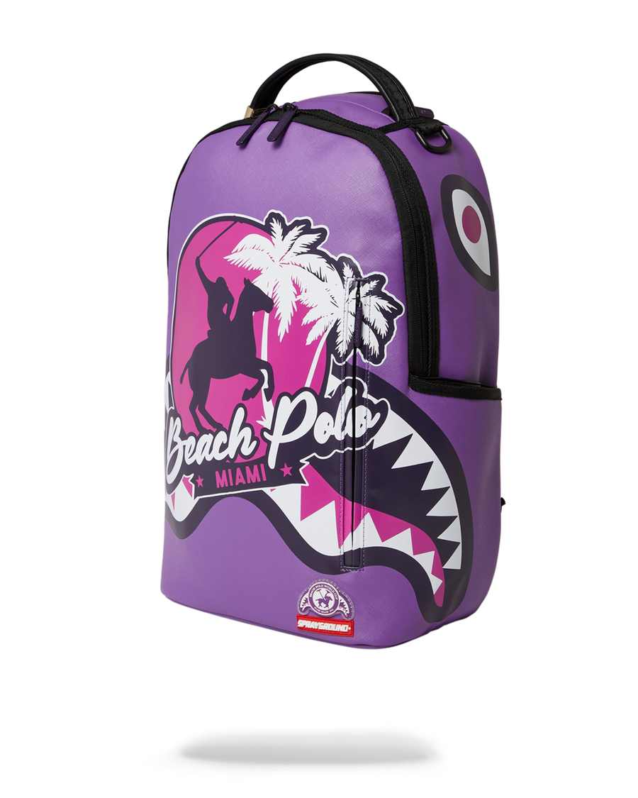 SPRAYGROUND® BACKPACK MIAMI BEACH POLO COLLAB BACKPACK (DLXV-PURPLE)