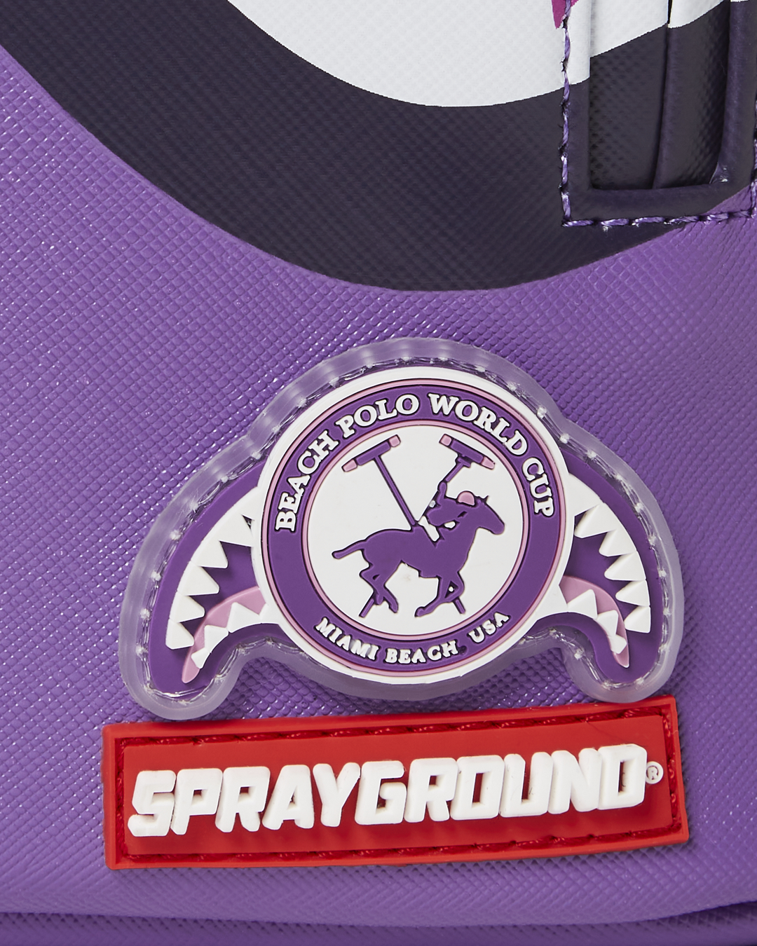 SPRAYGROUND® BACKPACK MIAMI BEACH POLO COLLAB BACKPACK (DLXV-PURPLE)