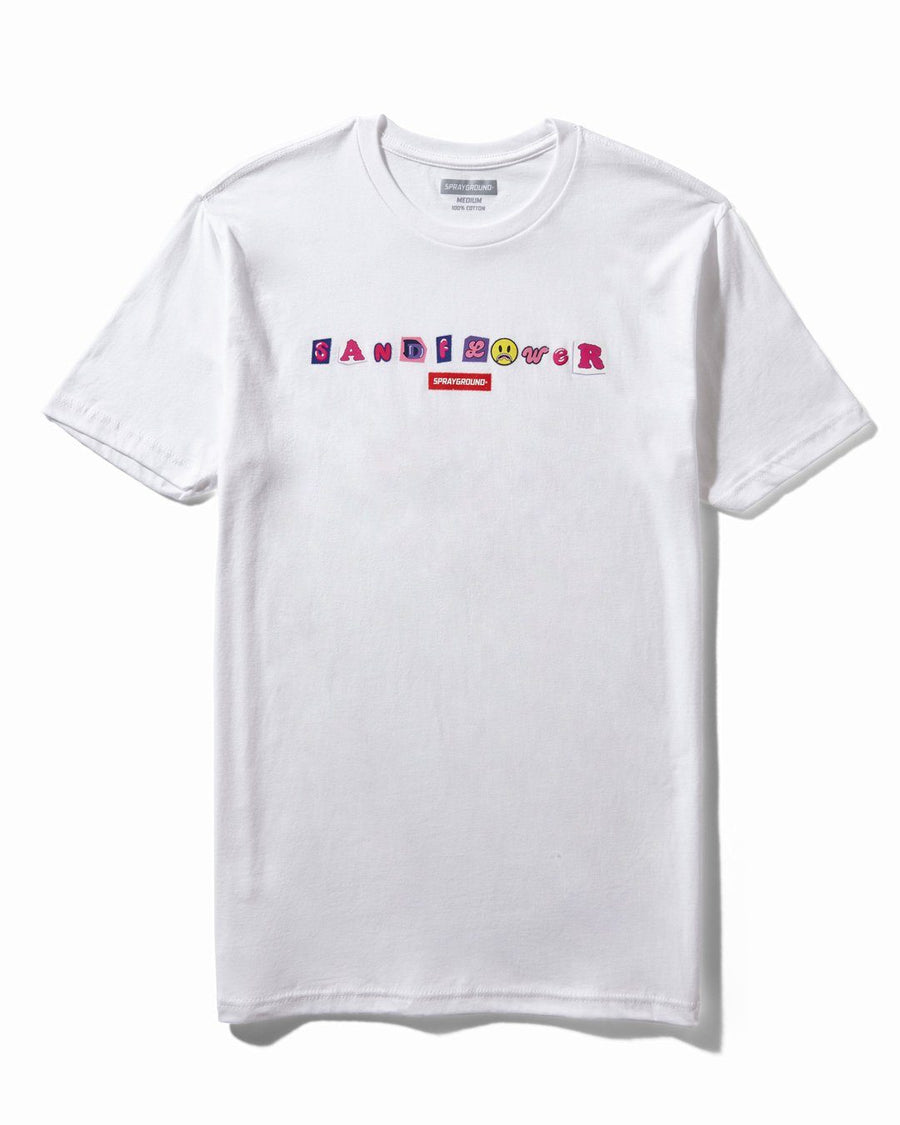 SPRAYGROUND® APPAREL VIBE CHECK T-SHIRT (WHITE)