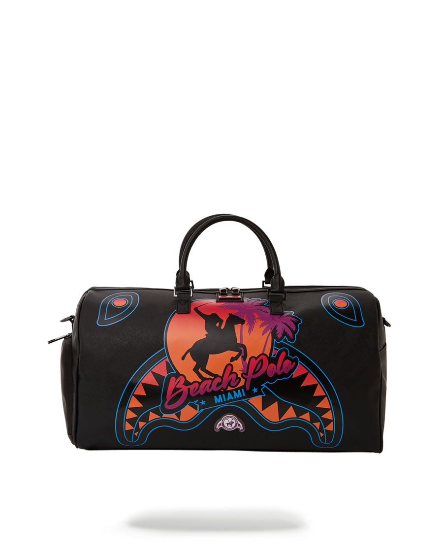 SPRAYGROUND® DUFFLE MIAMI BEACH POLO COLLAB DUFFLE (BLACK)