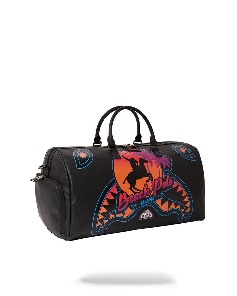 SPRAYGROUND® DUFFLE MIAMI BEACH POLO COLLAB DUFFLE (BLACK)