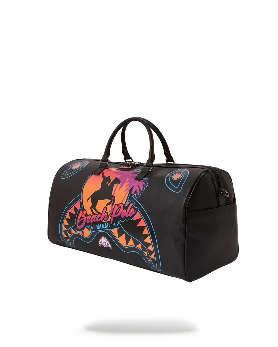 SPRAYGROUND® DUFFLE MIAMI BEACH POLO COLLAB DUFFLE (BLACK)