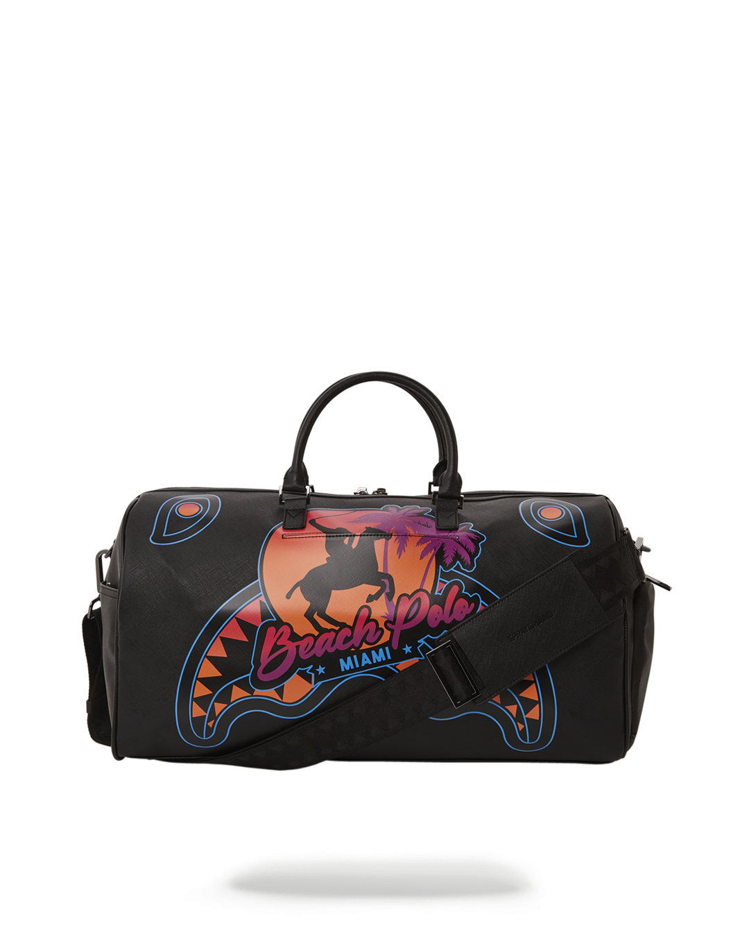 SPRAYGROUND® DUFFLE MIAMI BEACH POLO COLLAB DUFFLE (BLACK)