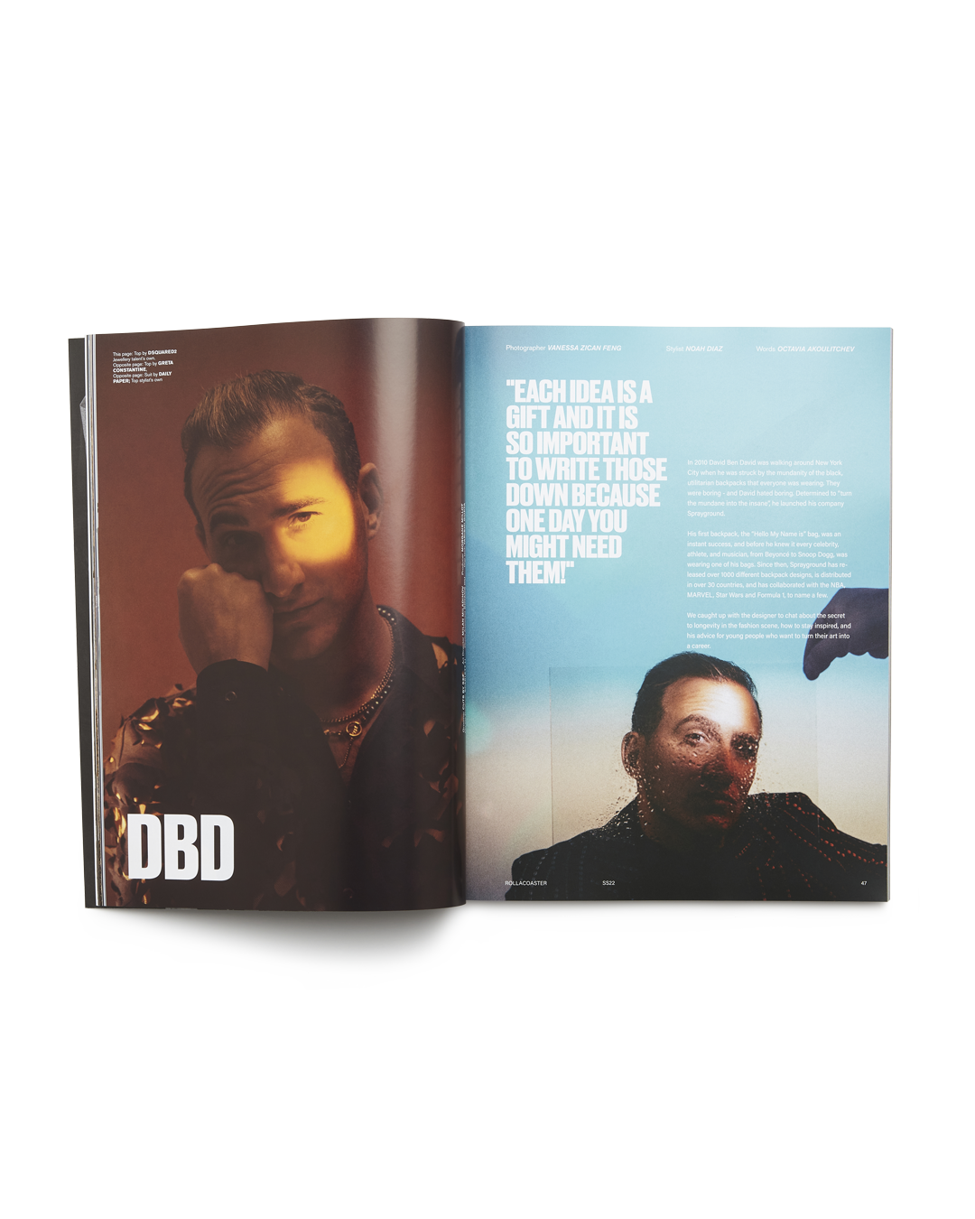 SPRAYGROUND® Magazines ROLLACOASTER MAGAZINE DBD INTERVIEW COVER LIMITED EDITION UK PRINT