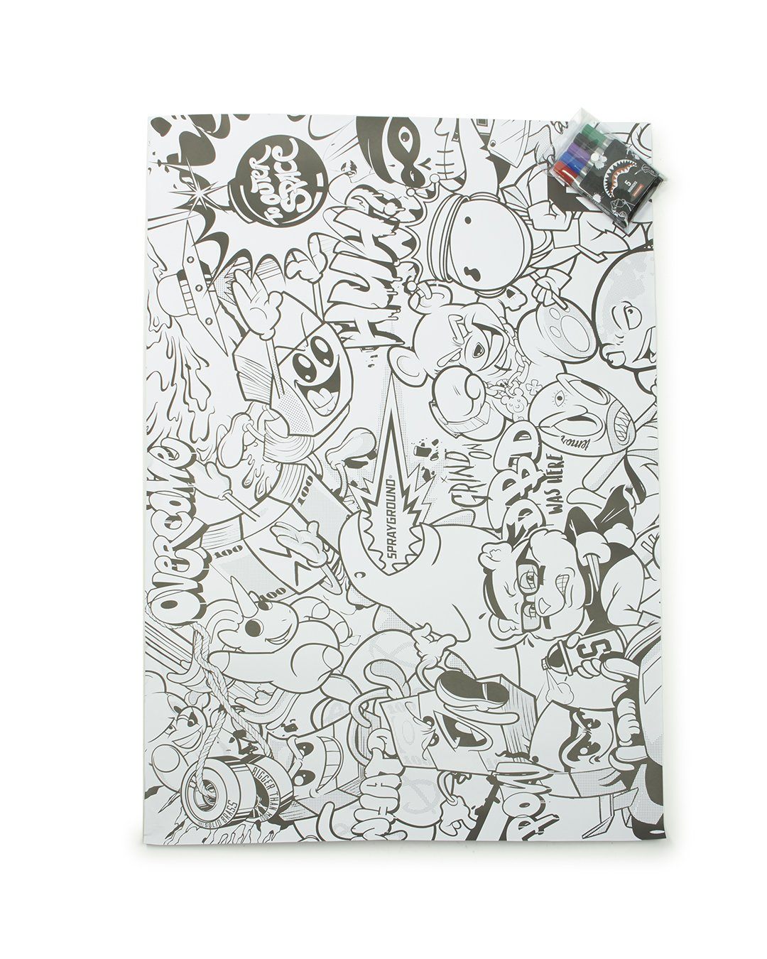 SPRAYGROUND® EVENT SPRAYGROUND HUGE COLORING POSTER 39"x27" & MARKERS INCLUDED