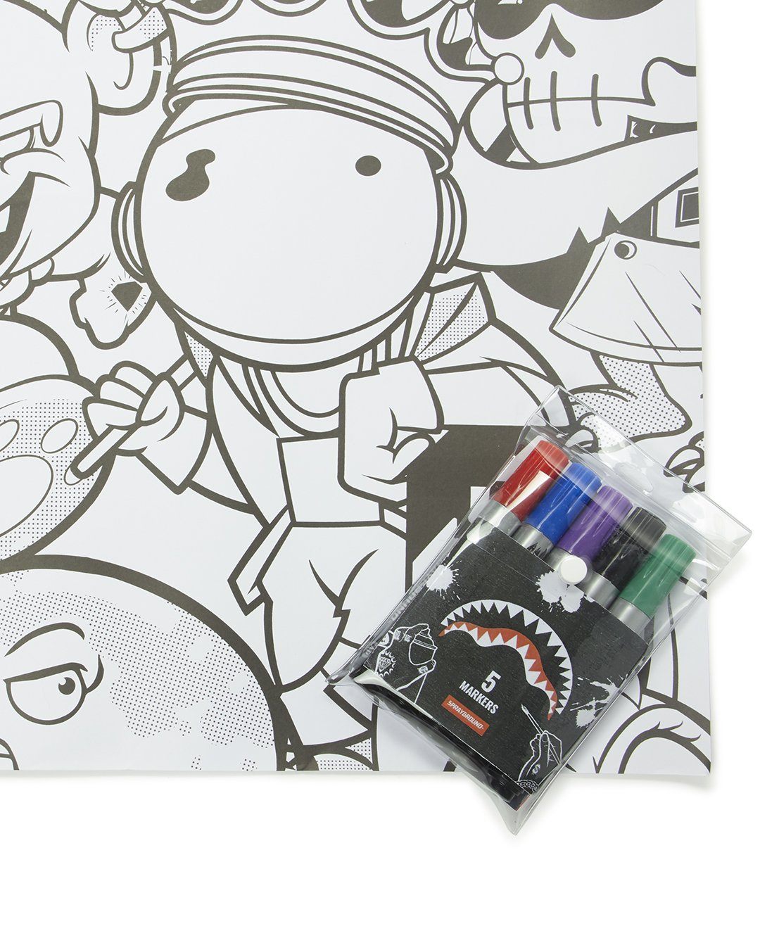 SPRAYGROUND® EVENT SPRAYGROUND HUGE COLORING POSTER 39"x27" & MARKERS INCLUDED