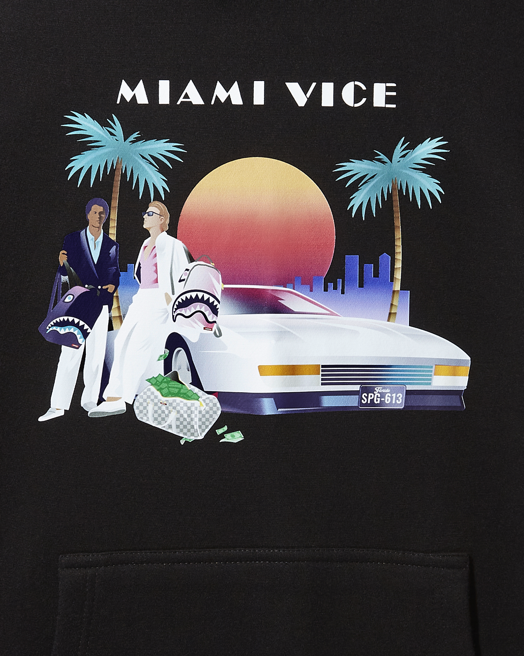 SPRAYGROUND® APPAREL MIAMI VICE HOODY (BLACK)