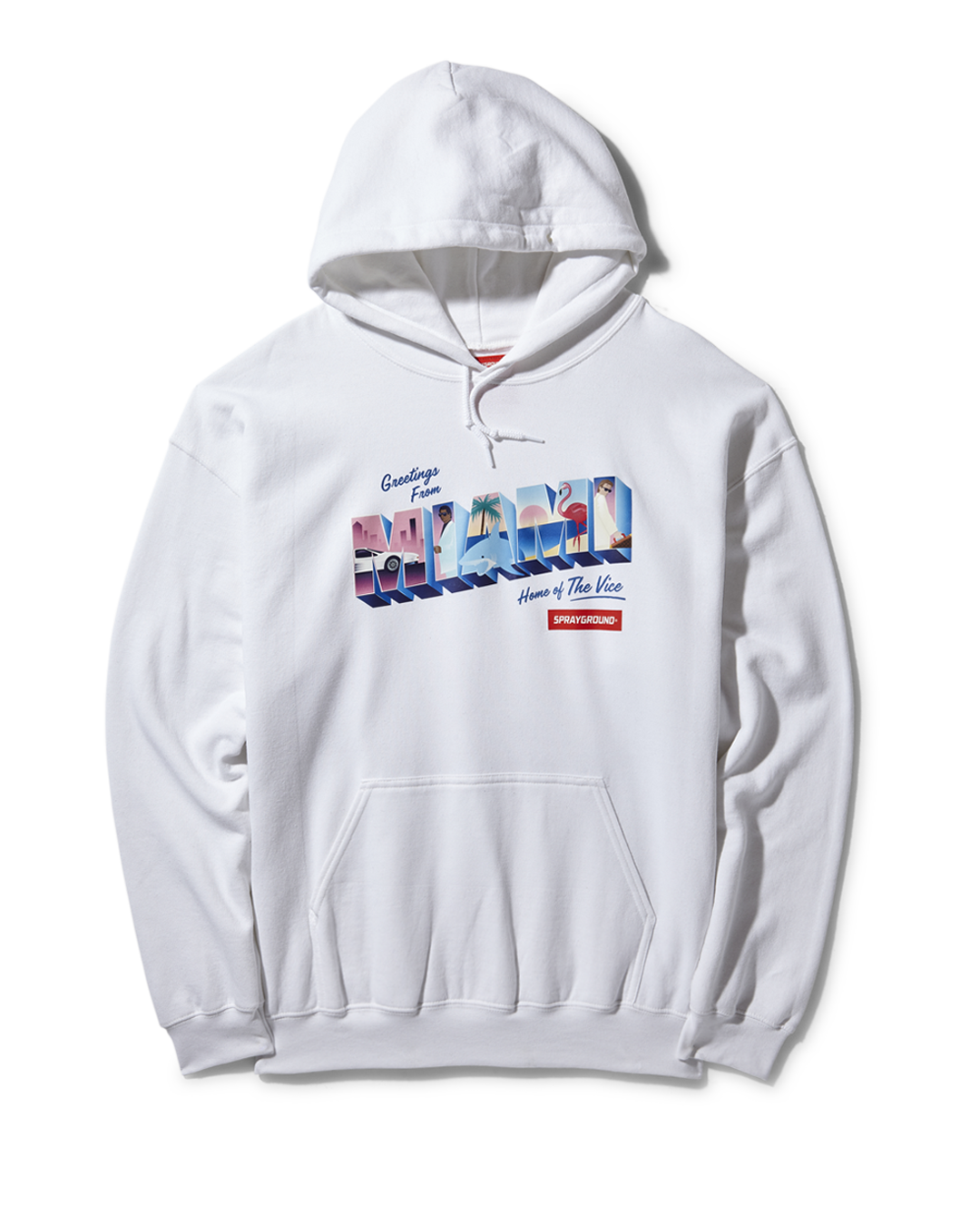 SPRAYGROUND® APPAREL MIAMI VICE HOODY (WHITE)