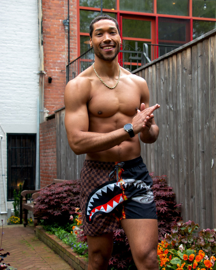 SPRAYGROUND® SWIM SHARKS IN PARIS UNSTOPPABLE SWIM TRUNKS