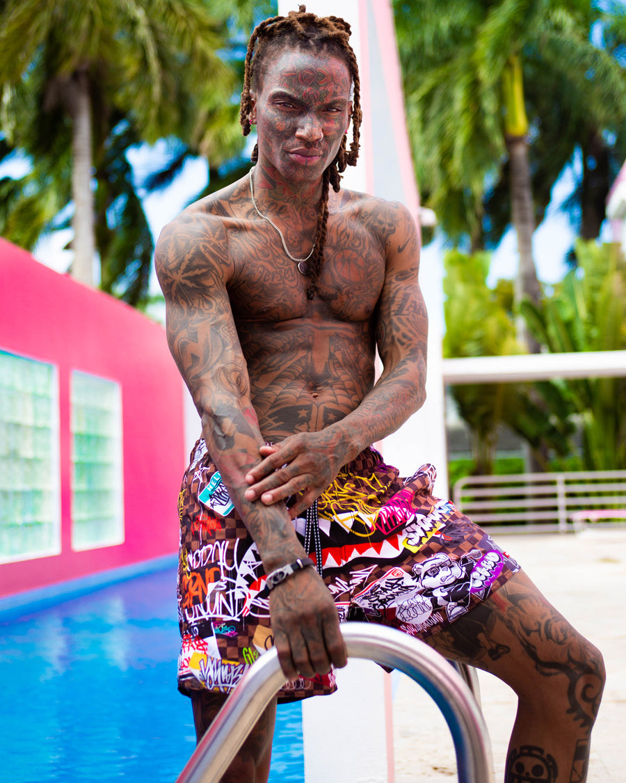 SPRAYGROUND® SWIM SHARKS IN PARIS JETSKI SWIM TRUNKS