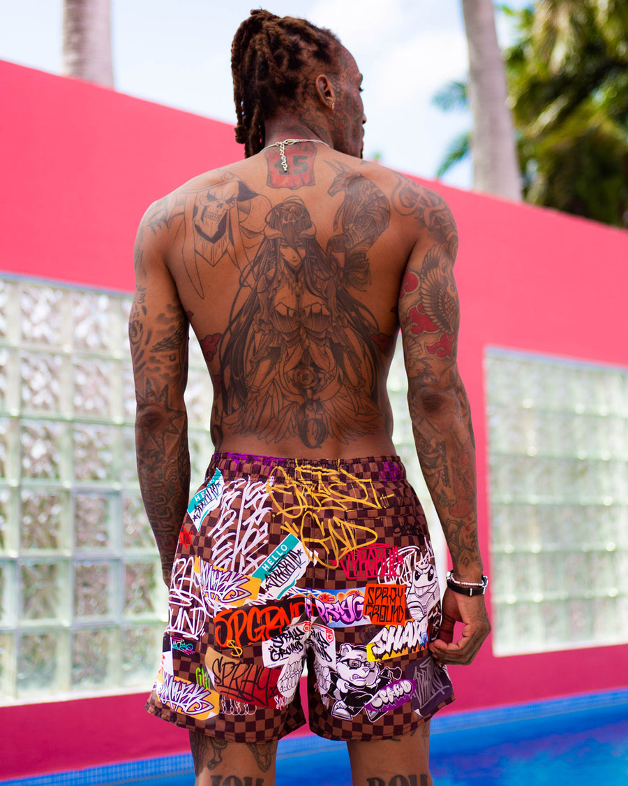 SPRAYGROUND® SWIM SHARKS IN PARIS JETSKI SWIM TRUNKS