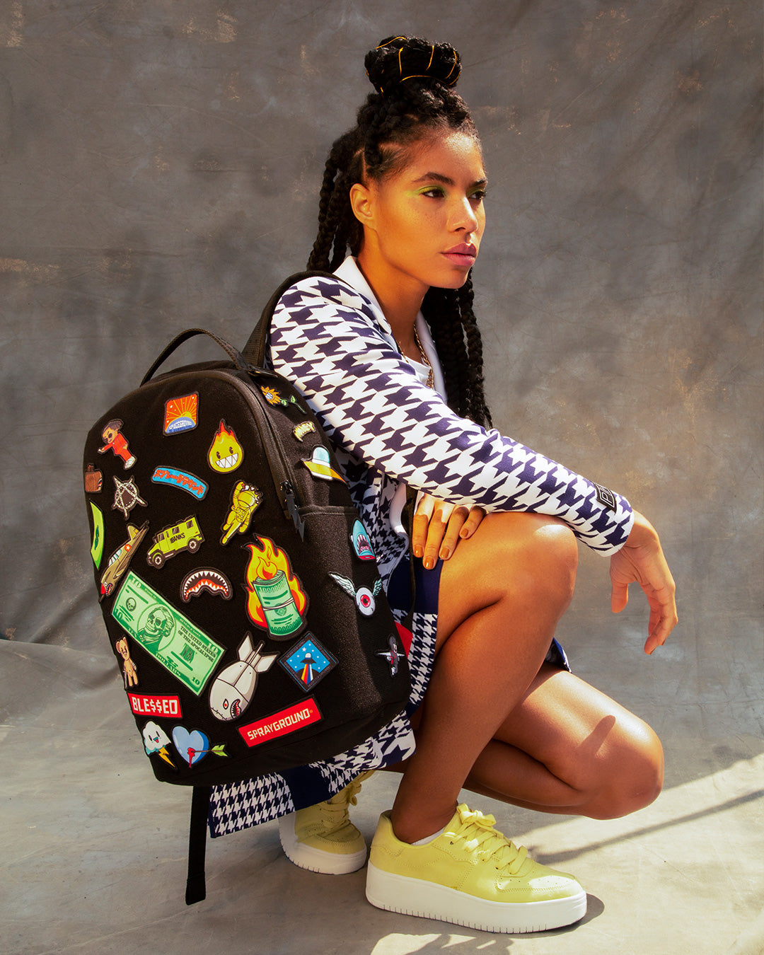 SPRAYGROUND® BACKPACK THE 32 REMOVABLE PATCHES VELCRO BACKPACK