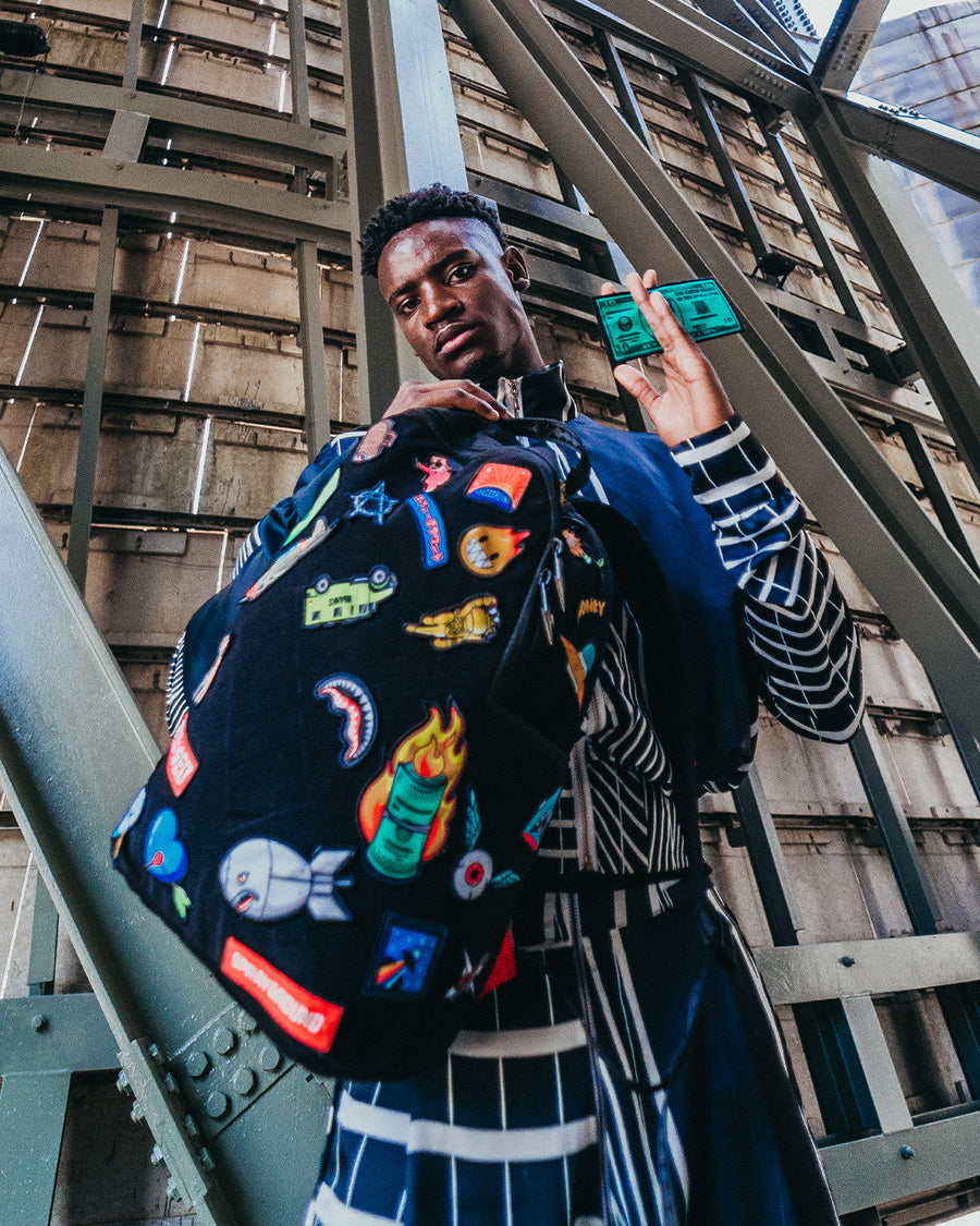 SPRAYGROUND® BACKPACK THE 32 REMOVABLE PATCHES VELCRO BACKPACK