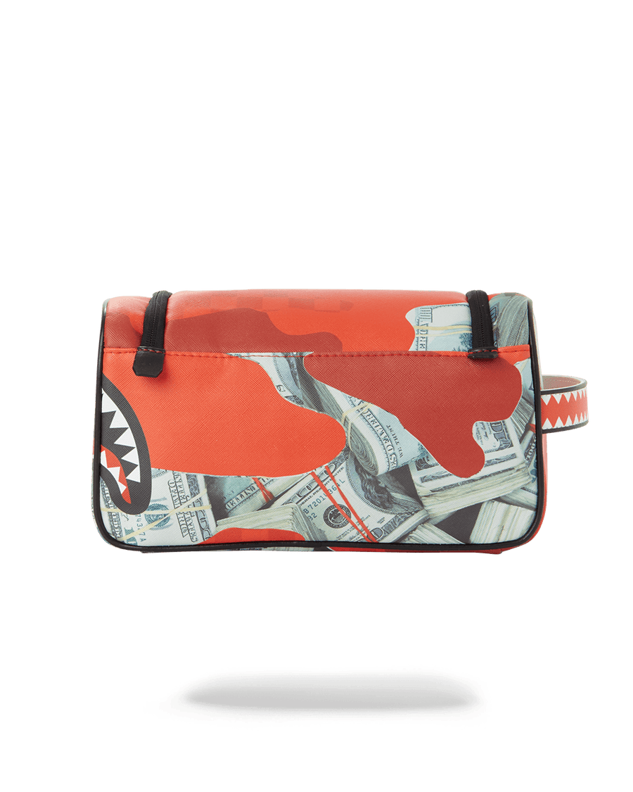 SPRAYGROUND® TOILETRY MONEY CAMO (RED) TOILETRY BAG