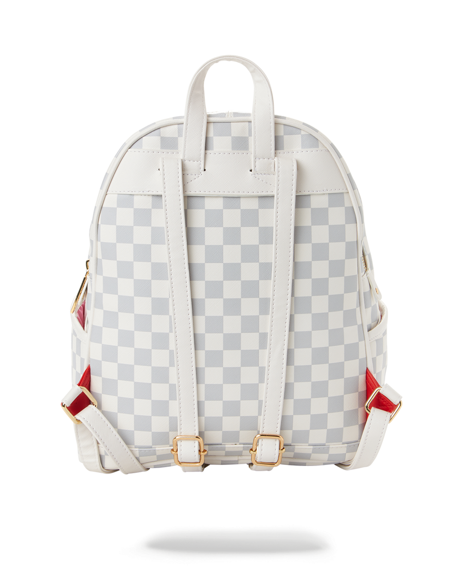 Sprayground Money Checkered Savage Backpack in White