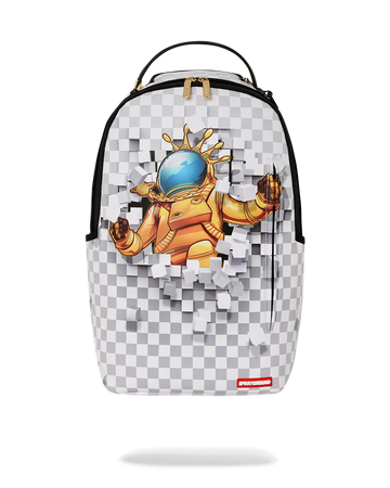 Sprayground gold astronaut clearance on the run backpack