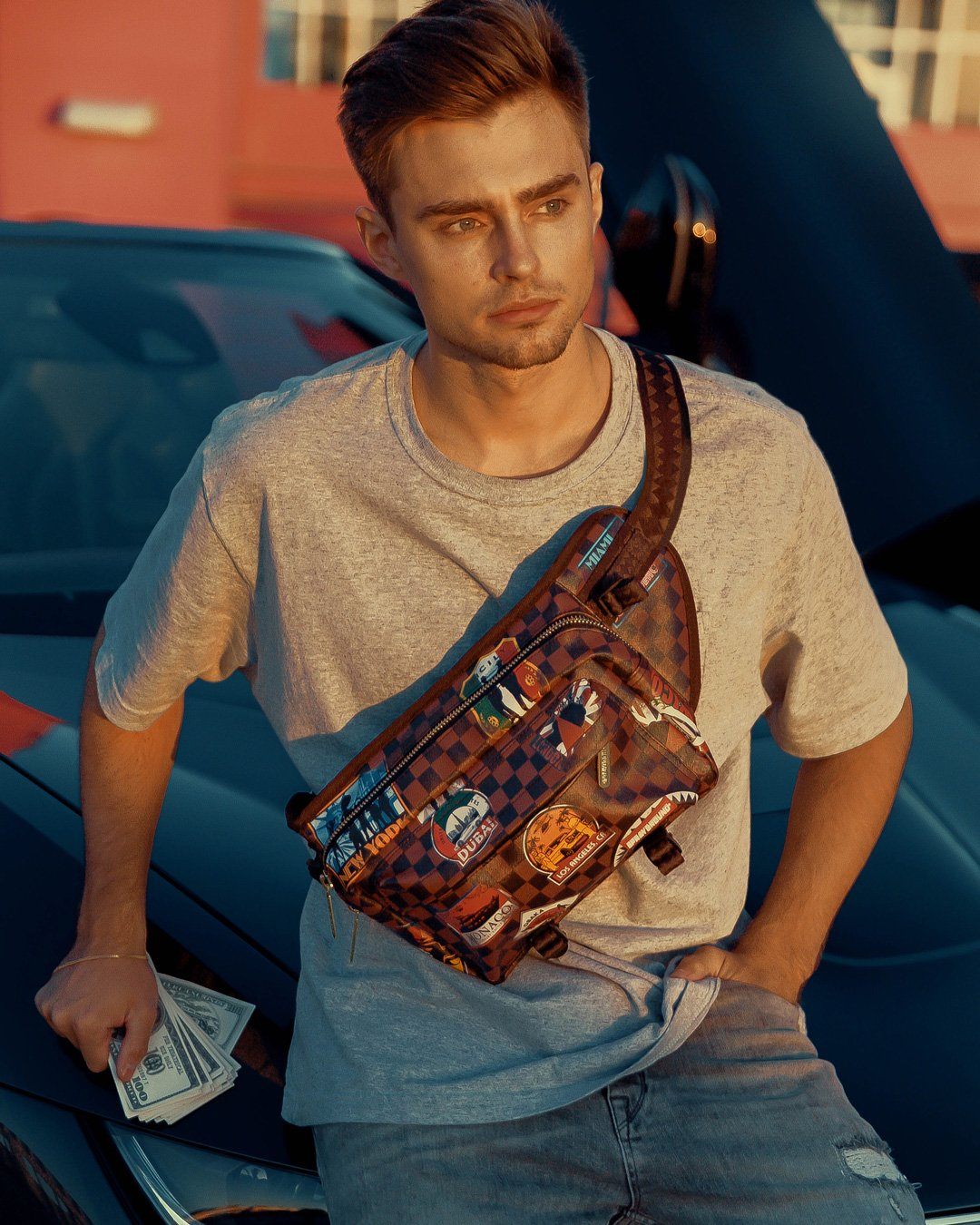 SPRAYGROUND® CROSS BODY GLOBAL MOGUL CARGO CROSSBODY