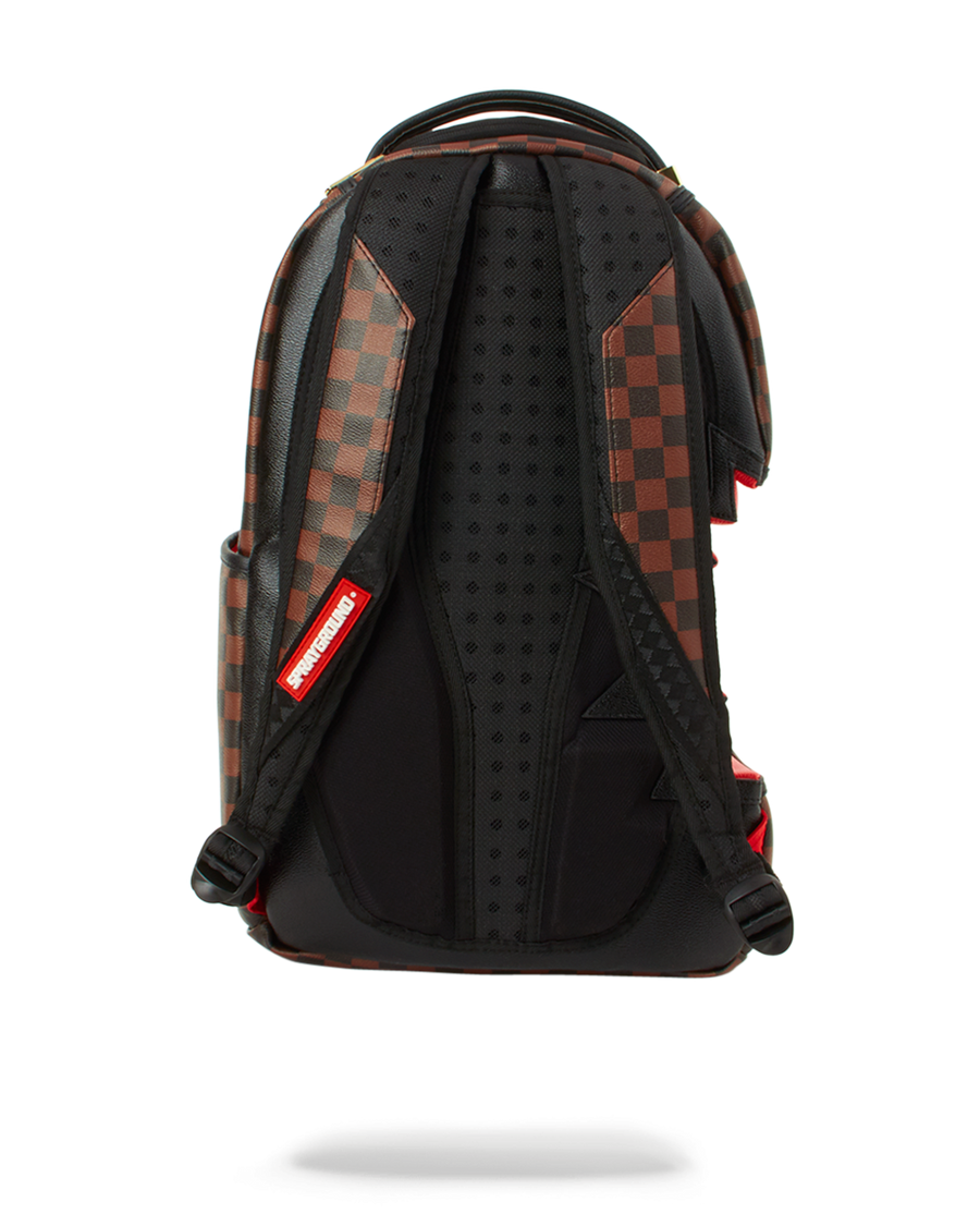 Sprayground Shark Bite Sharks In Paris Brown Backpack