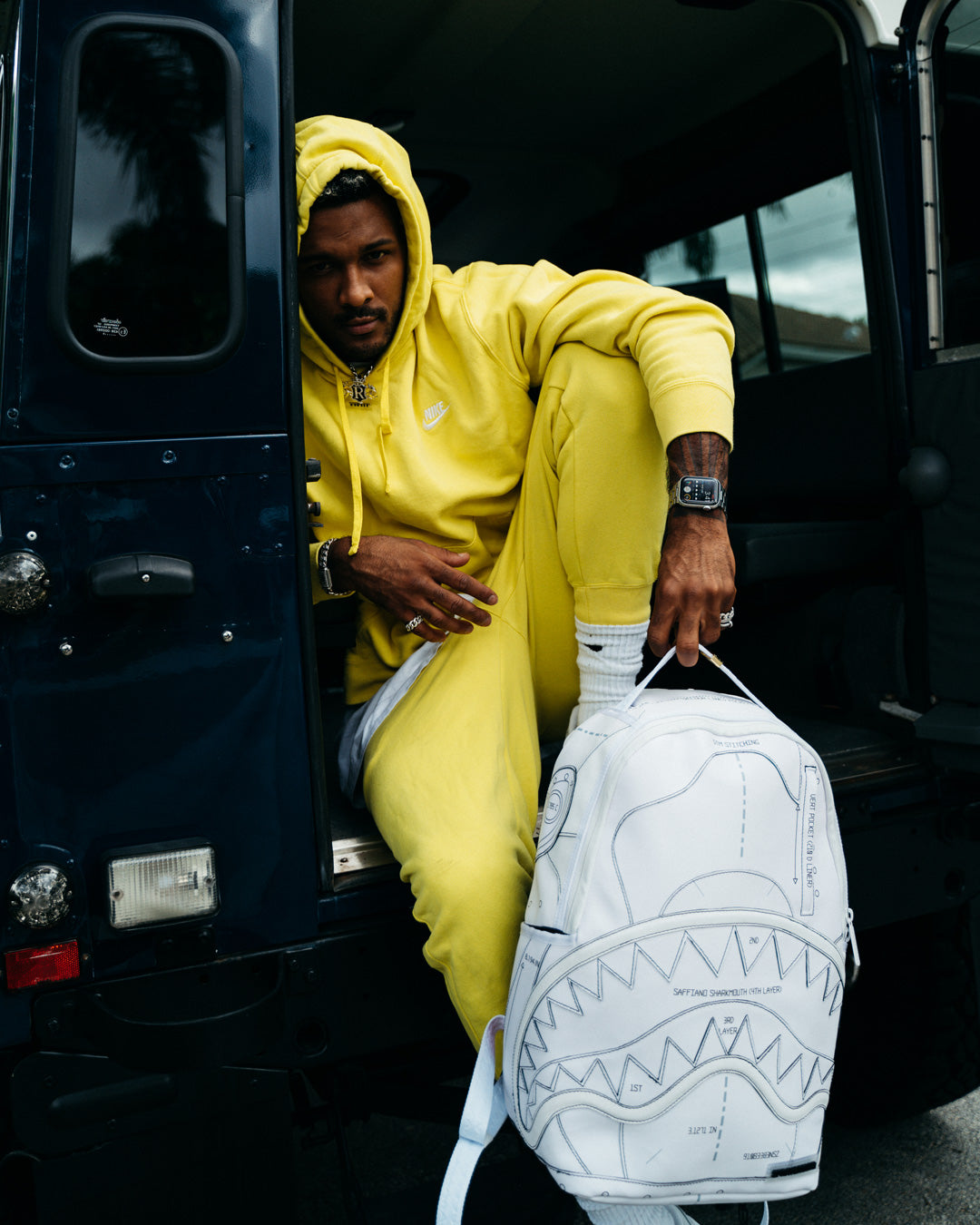SPRAYGROUND® BACKPACK TECHNICAL CUT & SHARK BACKPACK (DLXV)