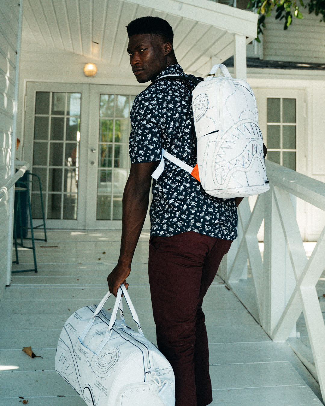 SPRAYGROUND® BACKPACK TECHNICAL CUT & SHARK BACKPACK (DLXV)