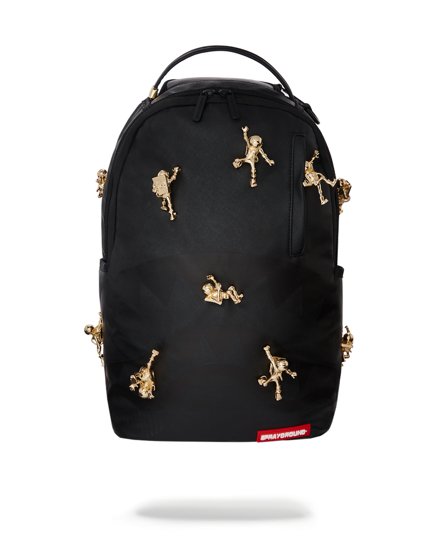 SPRAYGROUND® BACKPACK THE LOST IN SPACE BACKPACK (10 3D GOLD METAL ASTRONAUTS)